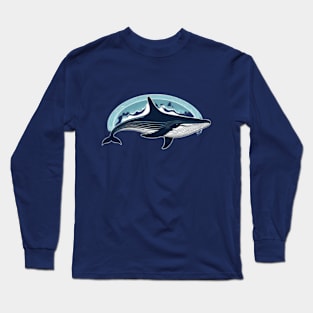 Blue whale gift ideas tees hoodies mugs for all Long Sleeve T-Shirt